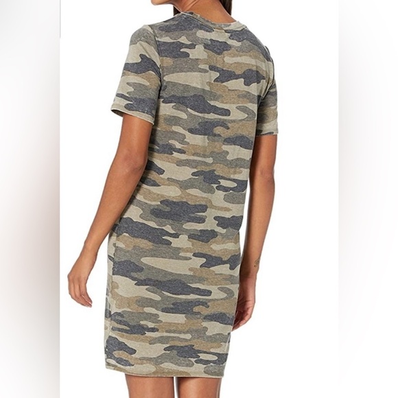 LUCKY BRAND~ Women’s Burnout Camo‎ Oversized Crewneck Relaxed T-Shirt Dress XS - Picture 2 of 9